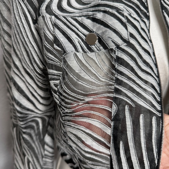 Vintage The Silver Connection  Dorothy Schoelen see thru zebra print jacket -cp - Picture 5 of 8